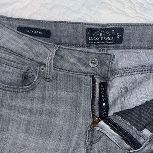 Black/gray lucky brand Lolita skinny size 2/26 denim handcrafted
